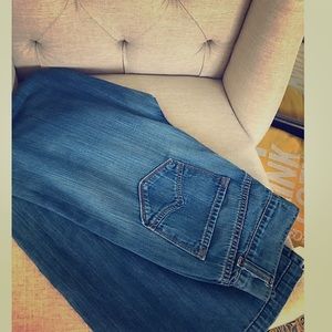 J Brand mid/high waisted wide/bell leg jeans